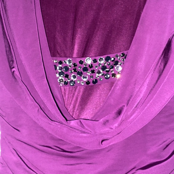 Laundry by Shelli Segal Purple Draped Dress - Size 4, Excellent Condition - Picture 3 of 5